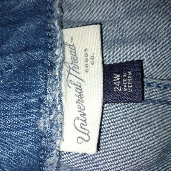 Universal Thread Women's 24W Pull-On Drawstring Denim Pants - Picture 3 of 10